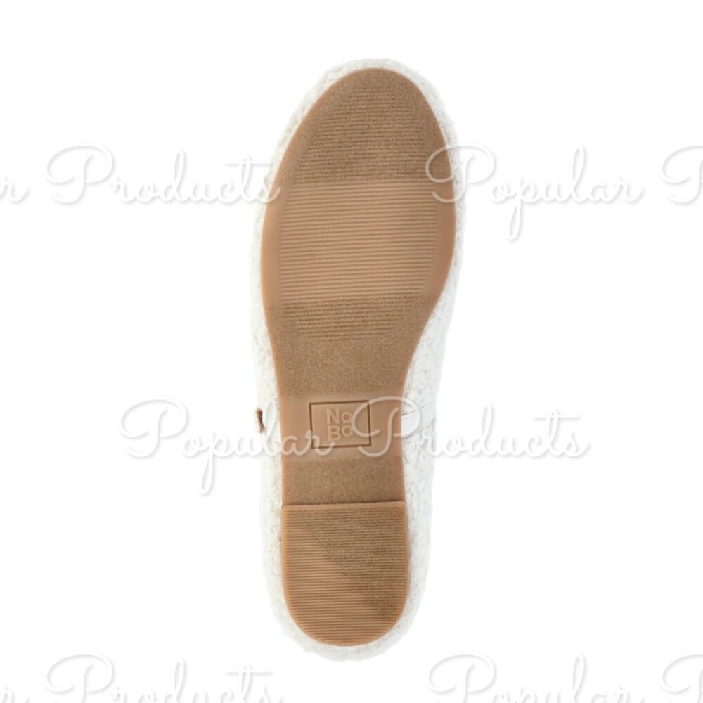 Faux Shearling Mary Jane Flats, White - Picture 5 of 8